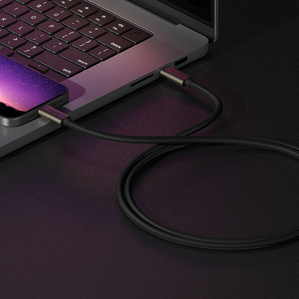 USB-C Data en Oplaadkabel - USB-C Ringke 2X2, 240W, 1m, Zwart