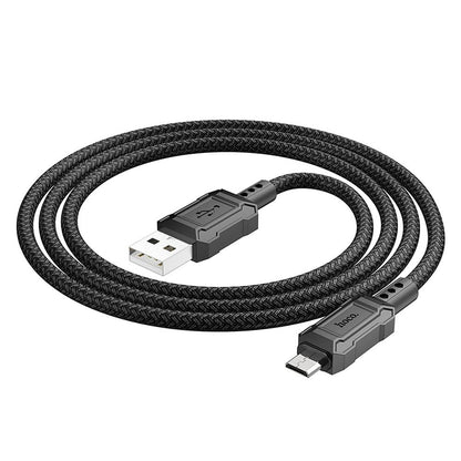 USB-A - microUSB Data- en Oplaadkabel HOCO Leader X94, 18W, 1m, Zwart