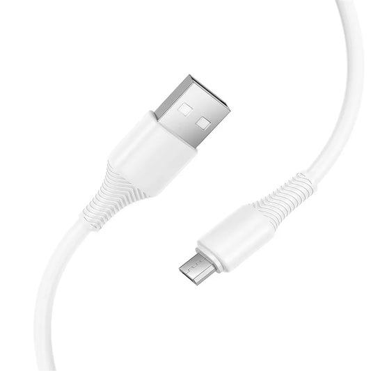 Data- en Oplaadkabel USB-A - microUSB HOCO X120, 18W, 1m, Wit