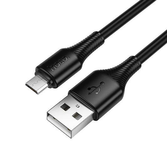 Data- en Oplaadkabel USB-A - microUSB HOCO X120, 18W, 1m, Zwart