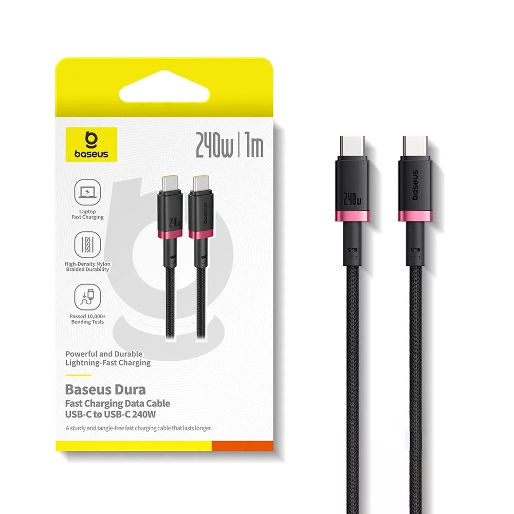 USB-C Data en Oplaadkabel - USB-C Baseus Dura Series, 240W, 1m, Rood P10377803U03-01