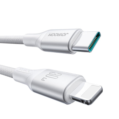 USB-C - Lightning Data en Oplaadkabel Joyroom S-A28 Flash, 30W, 1m, Wit