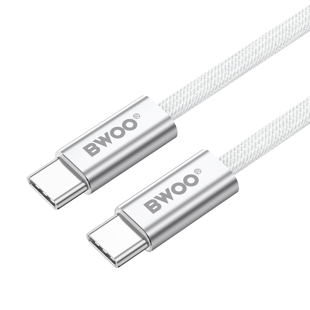 USB-C Data en Oplaadkabel - USB-C BWOO BO-X317C, 240W, 1m, Wit