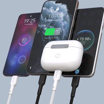 USB-C Data- en Oplaadkabel - USB-C Dudao L9C, 65W, 1m, Zwart