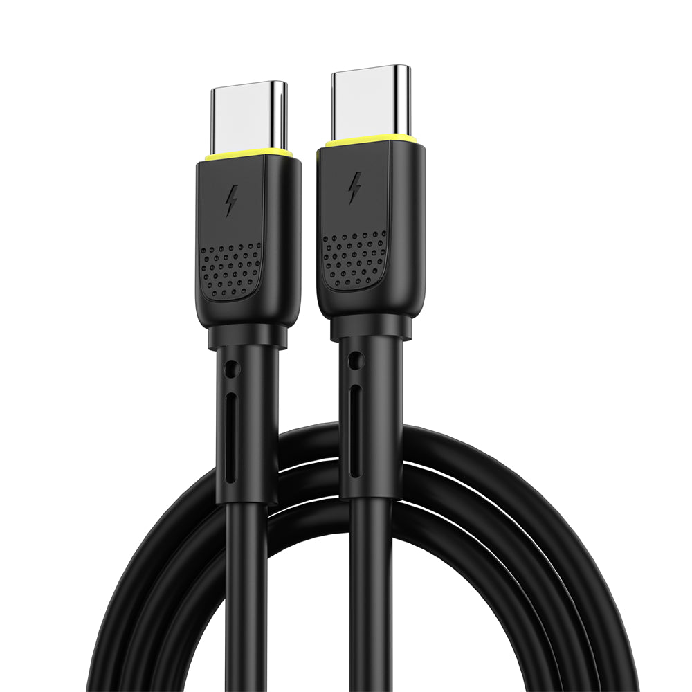 Data- en Oplaadkabel USB-C - USB-C WiWu Wi-C034, 60W, 1.2m, Zwart