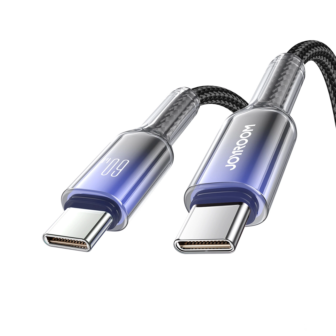 USB-C Data- en Oplaadkabel - USB-C Joyroom S-A42, 60W, 1.2m, Zwart