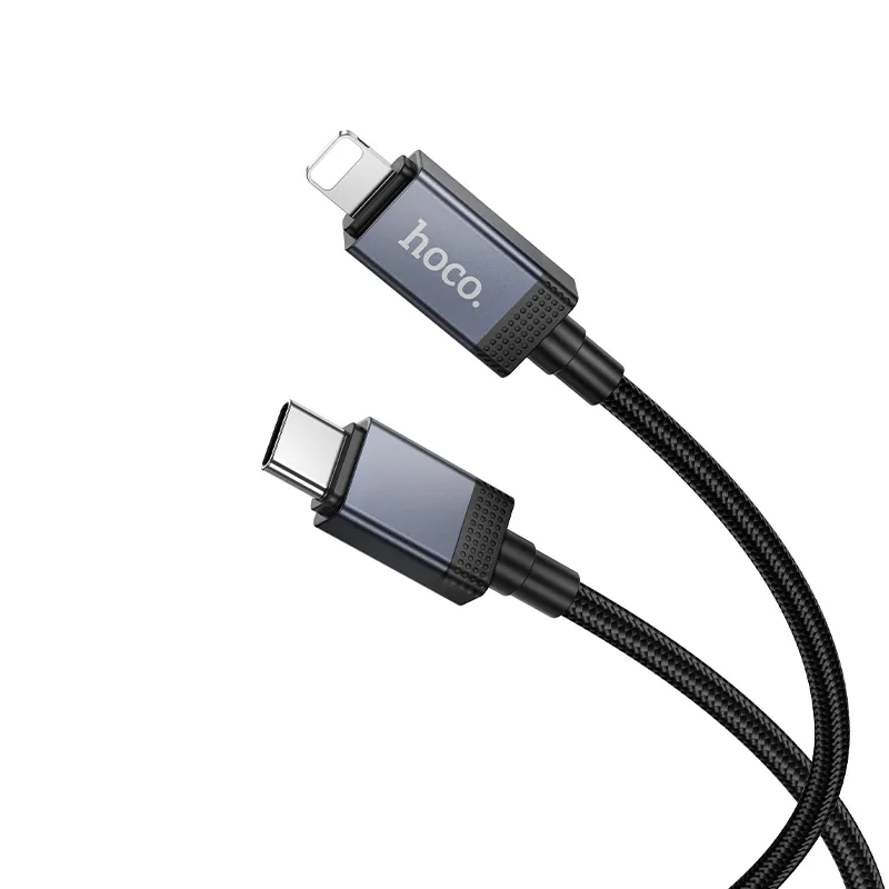 USB-C - Lightning Data- en Oplaadkabel HOCO X118 Display, 27W, 1m, Zwart