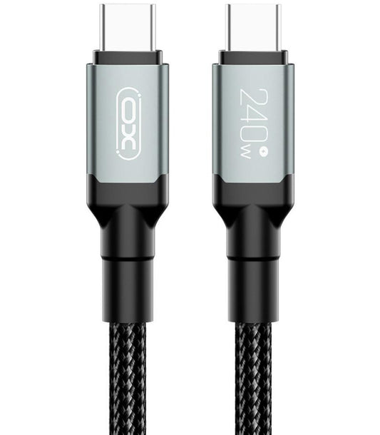 USB-C Data- en Oplaadkabel - USB-C XO Design NB-Q264A, 240W, 1m, Zwart