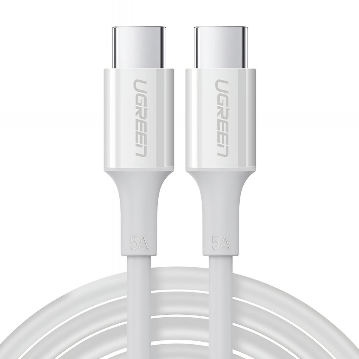 USB-C Data- en Oplaadkabel - USB-C UGREEN US300, 100W, 2m, Wit