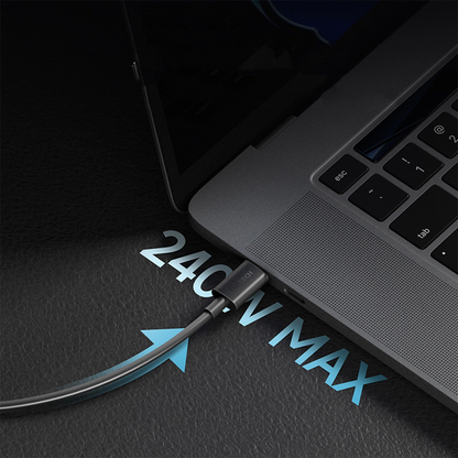 USB-C Data- en Oplaadkabel - USB-C Cuktech, 240W, 1.5m, Zwart CKCTC615NCBK