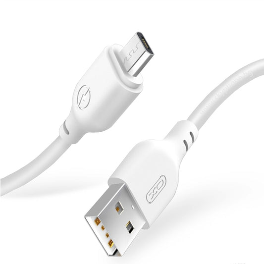 Data- en Oplaadkabel USB-A - microUSB XO Design NB103, 18W, 1m, Wit
