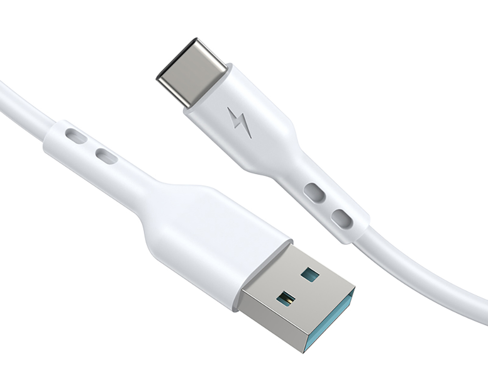 Data- en Oplaadkabel USB-A - USB-C BWOO X172C, 60W, 1m, Wit