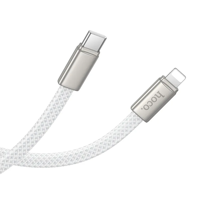 USB-C - Lightning Data- en Oplaadkabel HOCO X125, 30W, 1m, Wit