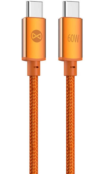 USB-C Data- en Oplaadkabel - USB-C Forever Saffron, 60W, 1m, Oranje