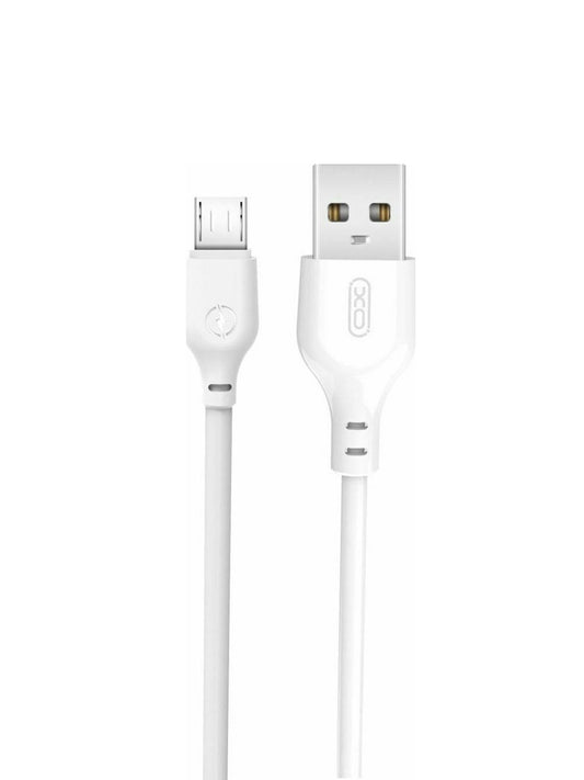 USB-A - microUSB Data en Oplaadkabel XO Design NB103, 18W, 2m, Wit