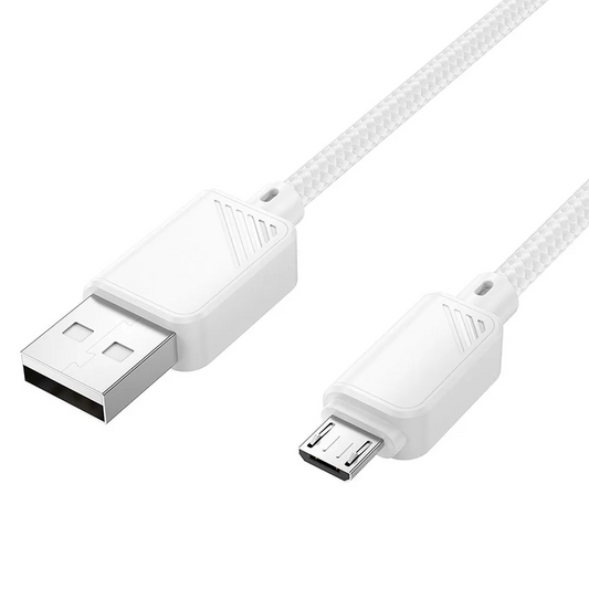 USB-A naar microUSB gegevens- en oplaadkabel HOCO X113, 18W, 1m, Wit