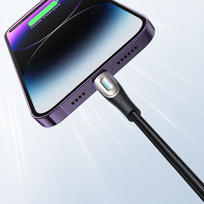 USB-A - Lightning Data- en Oplaadkabel Joyroom SA31-AL3, 18W, 1,2m, Zwart