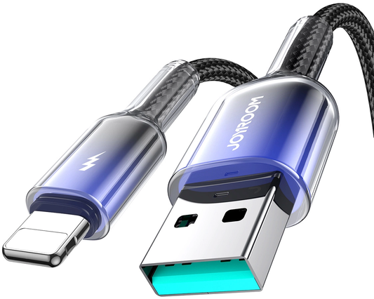 USB-A - Lightning Data- en Oplaadkabel Joyroom S-A42, 18W, 1,2m, Zwart