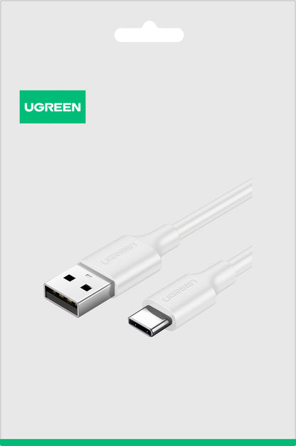 USB-A - USB-C Data- en Oplaadkabel UGREEN US287, 18W, 1.5m, Wit