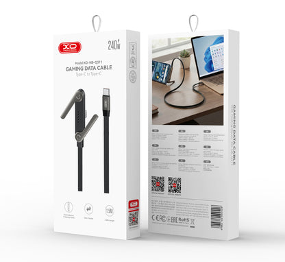 USB-C Data- en Oplaadkabel - USB-C XO Design NB-Q311, 240W, 1,5m, Zwart