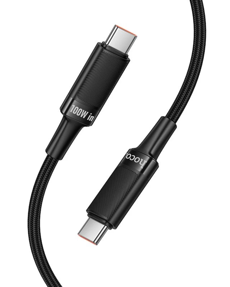 USB-C Data- en Oplaadkabel - USB-C HOCO U153 Extreme, 100W, 1,2m, Zwart
