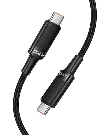 USB-C Data- en Oplaadkabel - USB-C HOCO U153 Extreme, 100W, 1,2m, Zwart