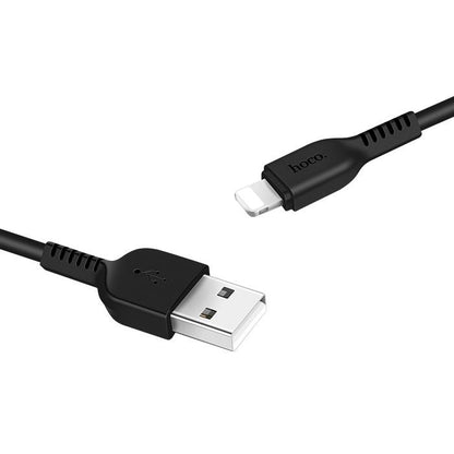 USB-A - Lightning Data- en Oplaadkabel HOCO Flash X20, 18W, 1m, Zwart