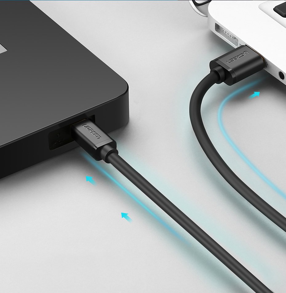 USB-A - miniUSB Data- en Oplaadkabel UGREEN US132, 2m, Zwart