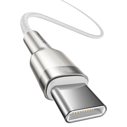 USB-C data- en oplaadkabel - USB-C Baseus Cafule, 100W, 2m, Wit CATJK-D02 