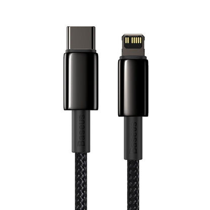 Data and Charging Cable USB-C - Lightning Baseus Tungsten Tungsten Gold, 20W, 1m, Black CATLWJ-01 CATLWJ-01