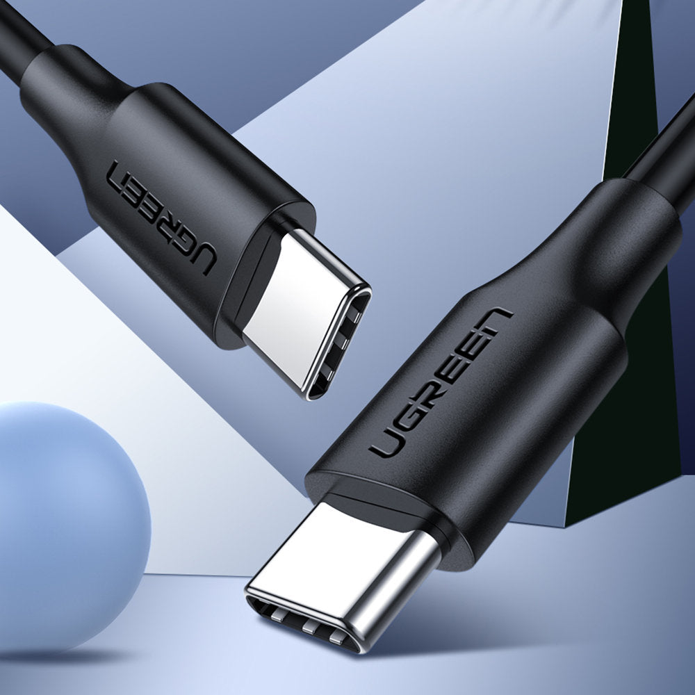 USB-C Data- en Oplaadkabel - USB-C UGREEN US286, 60W, 1m, Zwart