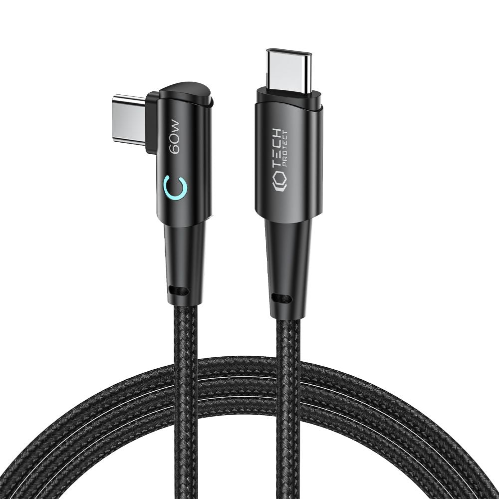 USB-C data- en oplaadkabel - USB-C Tech-Protect Ultraboost L, 60W, 2m, Grijs 