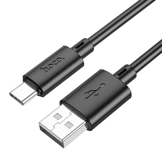 Data- en oplaadkabel USB-A - USB-C HOCO X88, 18W, 1m, Zwart 