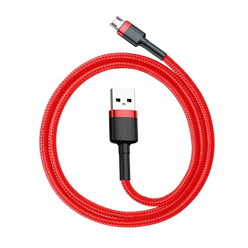 Data and Charging Cable USB-A - microUSB Baseus Cafule, 18W, 1m, Red CAMKLF-B09