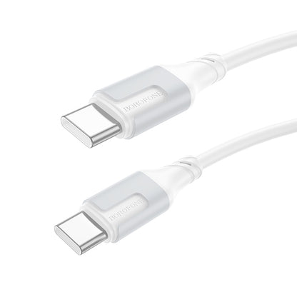 USB-C Data en Oplaadkabel - USB-C Borofone BX101 Creator, 60W, 1m, Wit