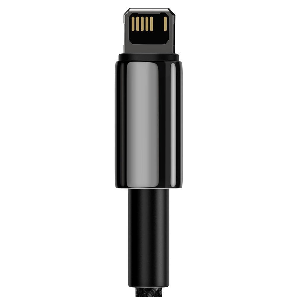 Data and Charging Cable USB-A - Lightning Baseus Tungsten Gold, 20W, 1m, Black CALWJ-01