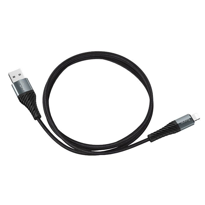 HOCO X38 Cool USB-A - Lightning Data and Charging Cable, 18W, 1m, Black