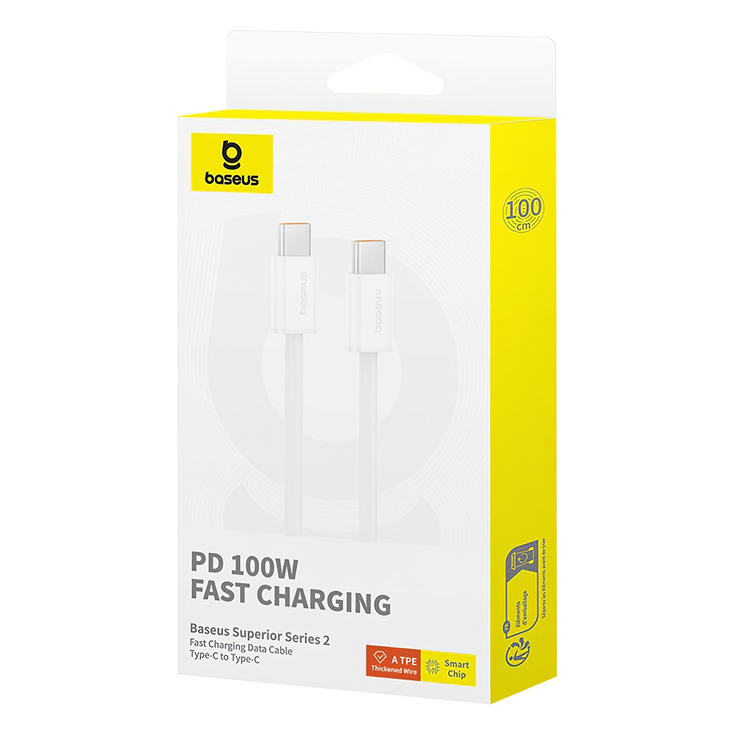 Data and Charging Cable USB-C - USB-C Baseus Superior Series 2, 100W, 2m, White P10365200211-04