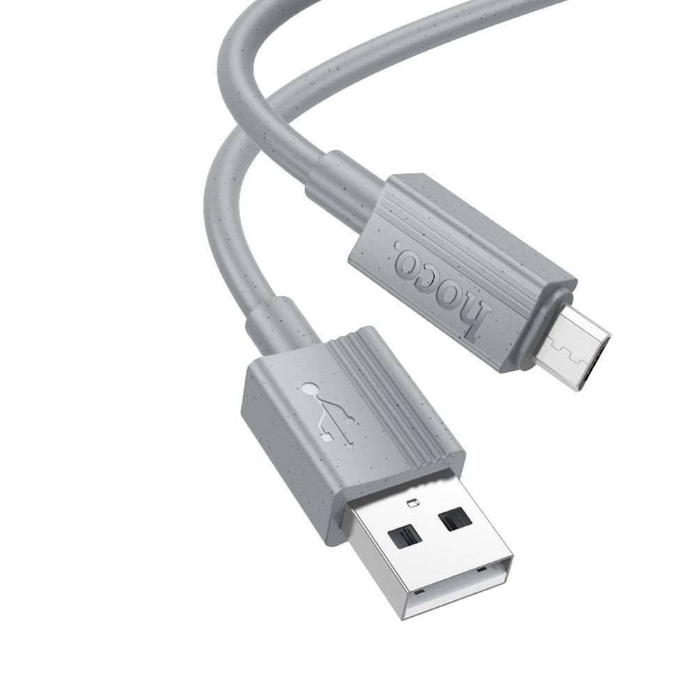 USB-A - microUSB Data- en Oplaadkabel HOCO X107, 18W, 1m, Gri