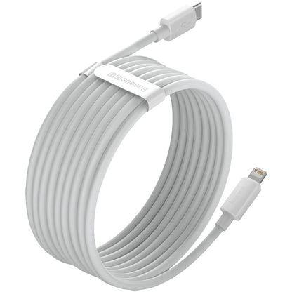 Baseus Simple Wisdom USB-C - Lightning Data and Charging Cable, 20W, 1.5m, Set of 2, White