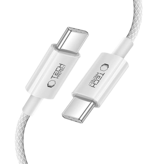 USB-C Data- en Oplaadkabel - USB-C Tech-Protect Ultraboost Lite, 60W, 1m, Zilver