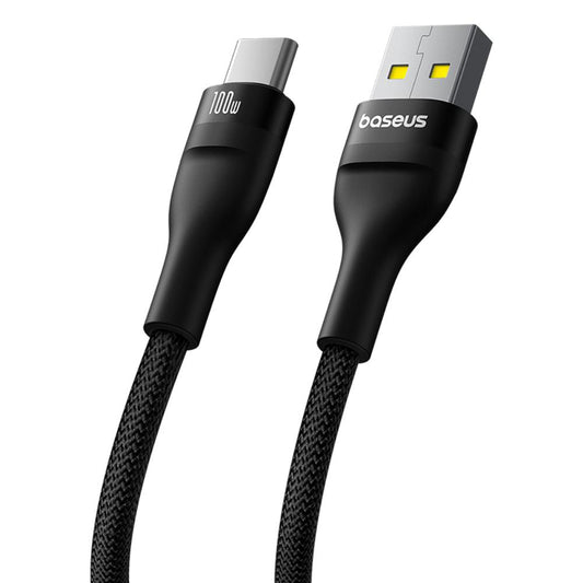 USB-A - USB-C Data- en Oplaadkabel Baseus Flash Series II, 100W, 1m, Zwart P10311804111-00