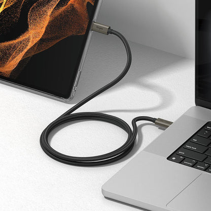 USB-C Data en Oplaadkabel - USB-C Ringke 2X2, 240W, 1m, Zwart