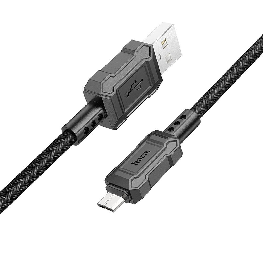 USB-A - microUSB Data- en Oplaadkabel HOCO Leader X94, 18W, 1m, Zwart