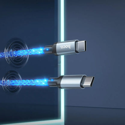 USB-C Data en Oplaadkabel - USB-C HOCO U112, 60W, 1m, Gri