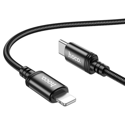 USB-C - Lightning Data- en Oplaadkabel HOCO X89, 20W, 1m, Zwart