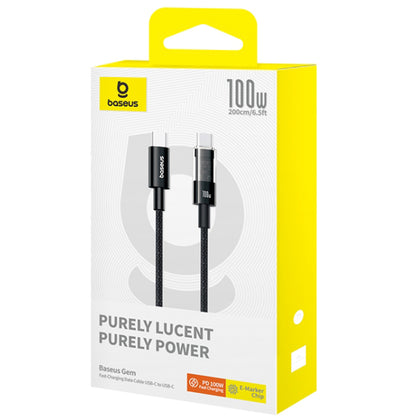 USB-C Data and Charging Cable - USB-C Baseus Gem, 100W, 2m, Black P10373000111-01