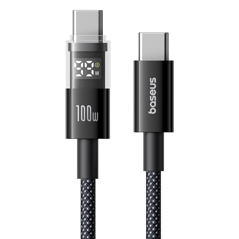 USB-C Data en Oplaadkabel - USB-C Baseus Display 2, 100W, 1m, Zwart P10382702121-00