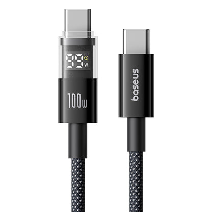 USB-C Data en Oplaadkabel - USB-C Baseus Display 2, 100W, 1m, Zwart P10382702121-00