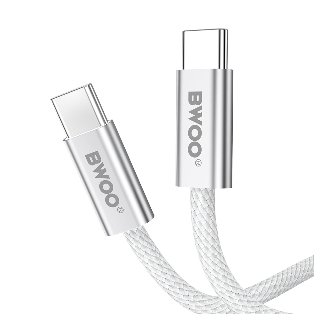 USB-C Data en Oplaadkabel - USB-C BWOO BO-X317C, 240W, 1m, Wit